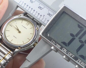 Vintage Seiko Cadet 7N00 6A20 Creamy Dial Lady Quartz Watch Japan