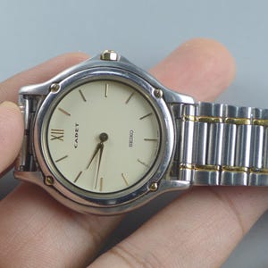 Vintage Seiko Cadet 7N00 6A20 Creamy Dial Lady Quartz Watch Japan