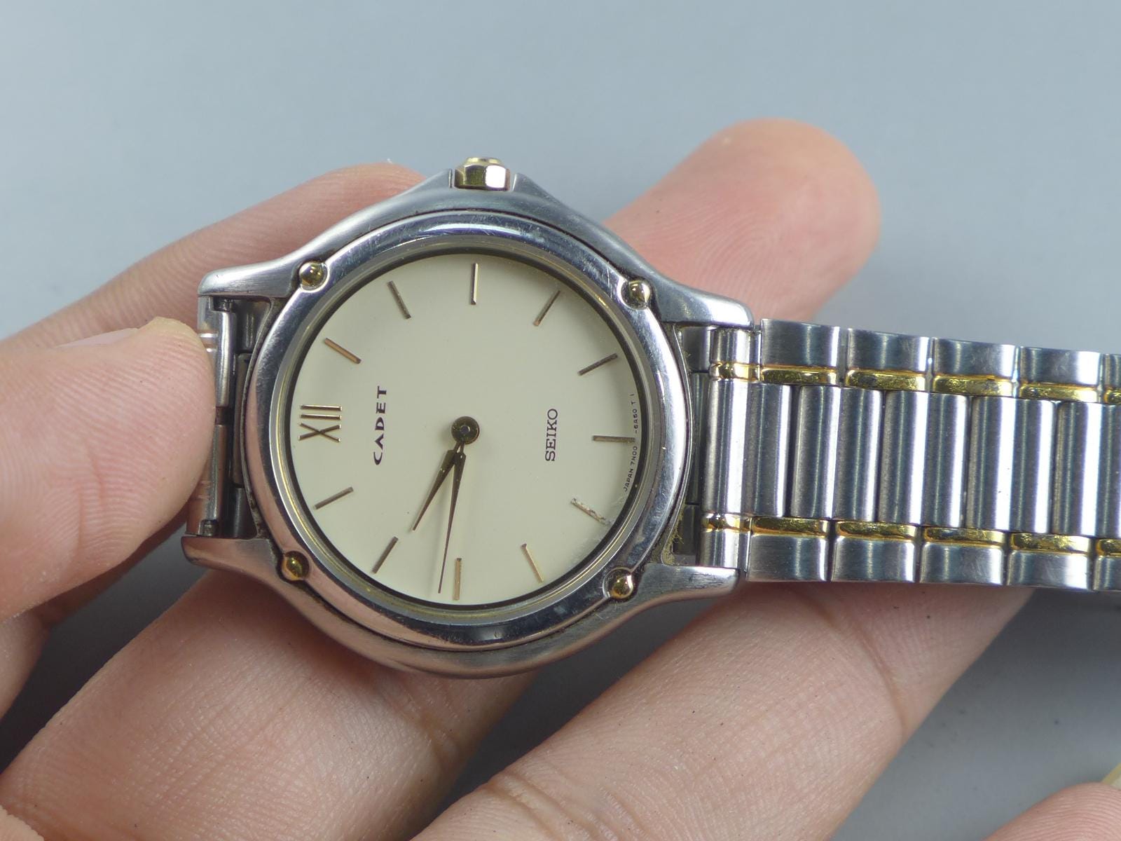 ヴィンテージ セイコー カデット 7N00 6A20 クリーミーダイヤル レディ