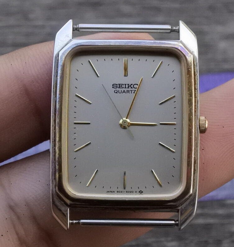 Vintage Seiko Gold Plated 9021 5010 Gray Dial Men Quartz Vintage Seiko Gold Plated 9021 5010 Gray Dial Men Quartz