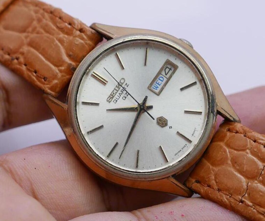 Vintage Seiko QZ Gold Plated 0922 8000 Silver Dial Men Quartz Vintage Seiko QZ Gold Plated 0922 8000 Silver Dial Men Quartz