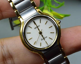 Vintage Seiko Exceline 7321 6600 Integrated Bracelet Lady Quartz