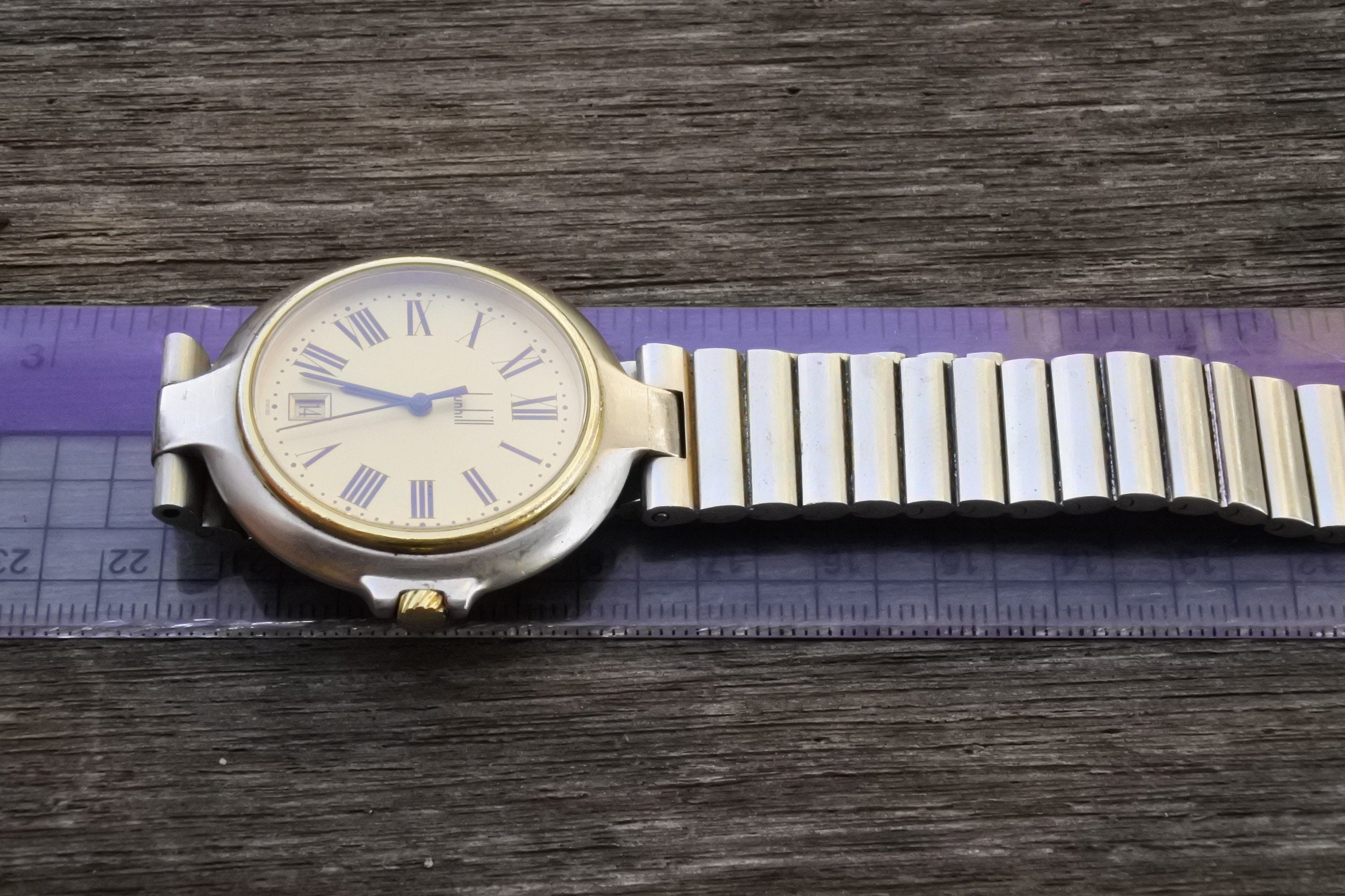 Vintage Dunhill All Original Roman Numeral Dial Men Quartz Watch