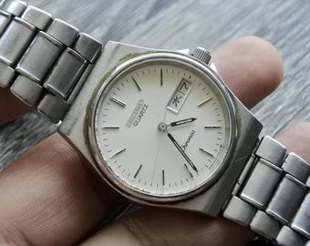 Vintage Watch Japan JDM Seiko Chronos Quartz Men OCTAGONAL