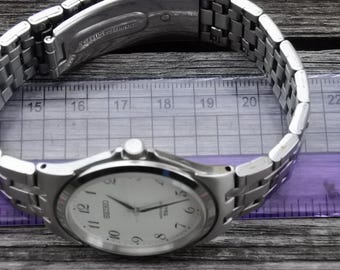 Vintage Seiko 7N01 0EH0 Integrated Bracelet Men Quartz Watch Japan