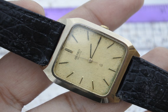 Vintage Seiko TAC CASE 5931 5260 Textured Dial Men Quartz Wrist