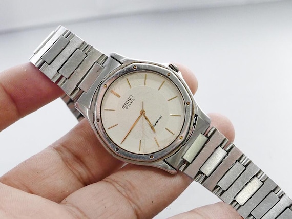 SEIKO Chronos 7731-6000 クォーツ 腕時計 Vintage Seiko Chronos 7731 6000 White Dial Men Quartz Watch Japan