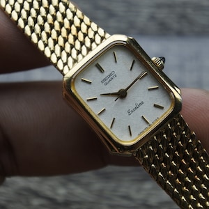 Vintage Seiko Exceline Gold Plated 1221 5090 Textured Dial