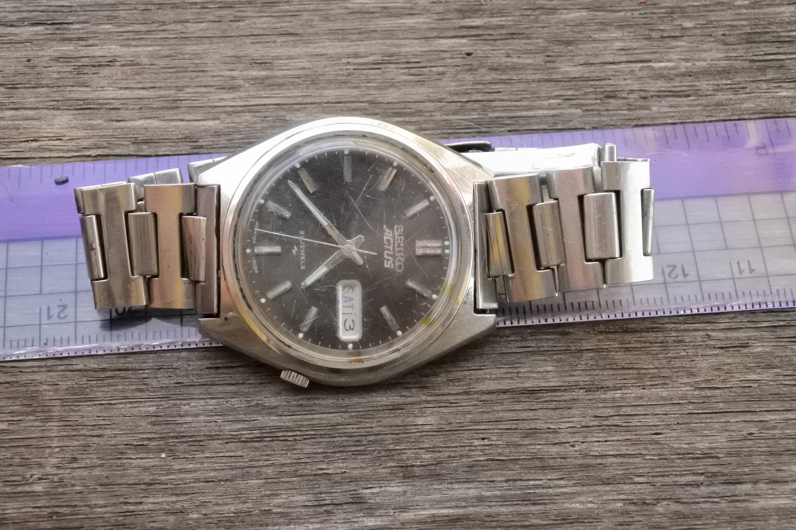 akio　　　　　　　　　　　　　　【Vintage】イタリア製／正規品 Vintage SEIKO Sportsmatic Deluxe 7605-8010 Automatic Black Watch