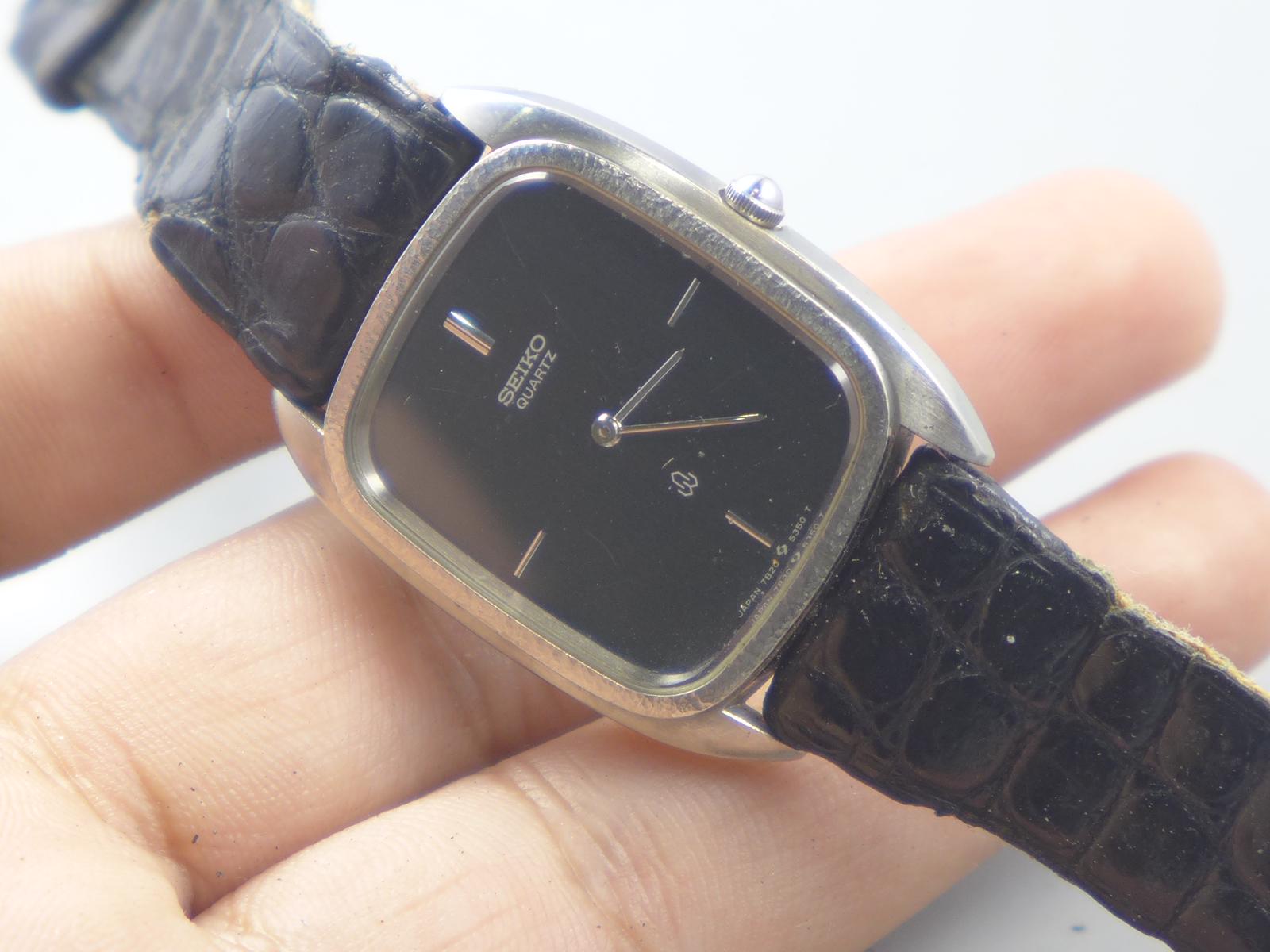 Vintage Seiko 7820 5250 Blue Dial Lady Quartz Watch Japan JDM