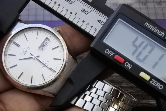 Vintage Seiko Type II 7546 8070 White Dial Men Quartz Watch