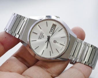 Vintage Seiko Pocket Watch 5421 0100 White Dial Men Quartz Watch