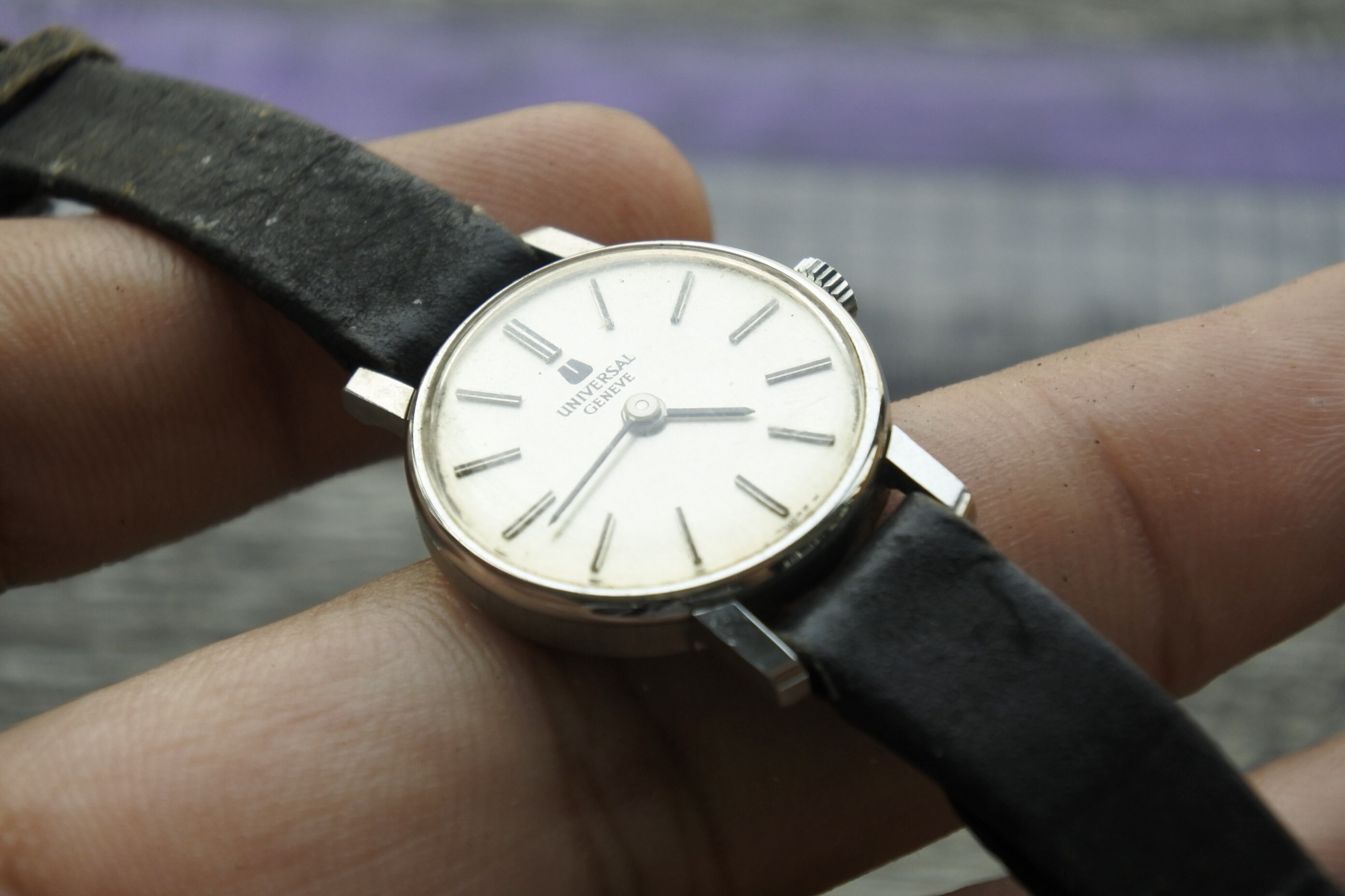 Vintage Universal Geneve Hand Winding Swiss Made White Dial Etsy