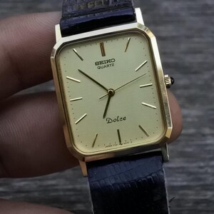 Vintage Seiko Dolce Gold Plated 30 Microns 7731 5240 Dress Men