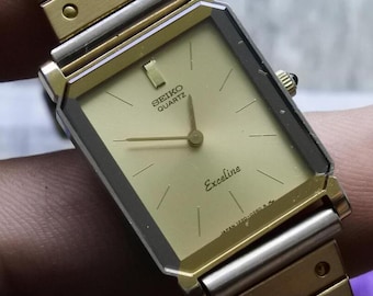 Vintage Seiko Exceline 1220 5090 Lady Quartz Watch Japan Square