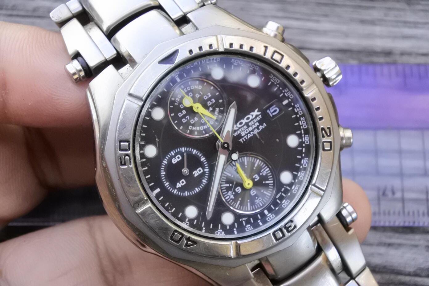 Vintage Alba Roox Titanium Chronograph 7T92 0FJ0 Men Quartz