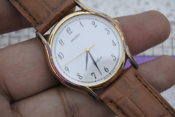 Vintage Seiko Dolce 30micron Gold Plated 7741 6030 Men Quartz