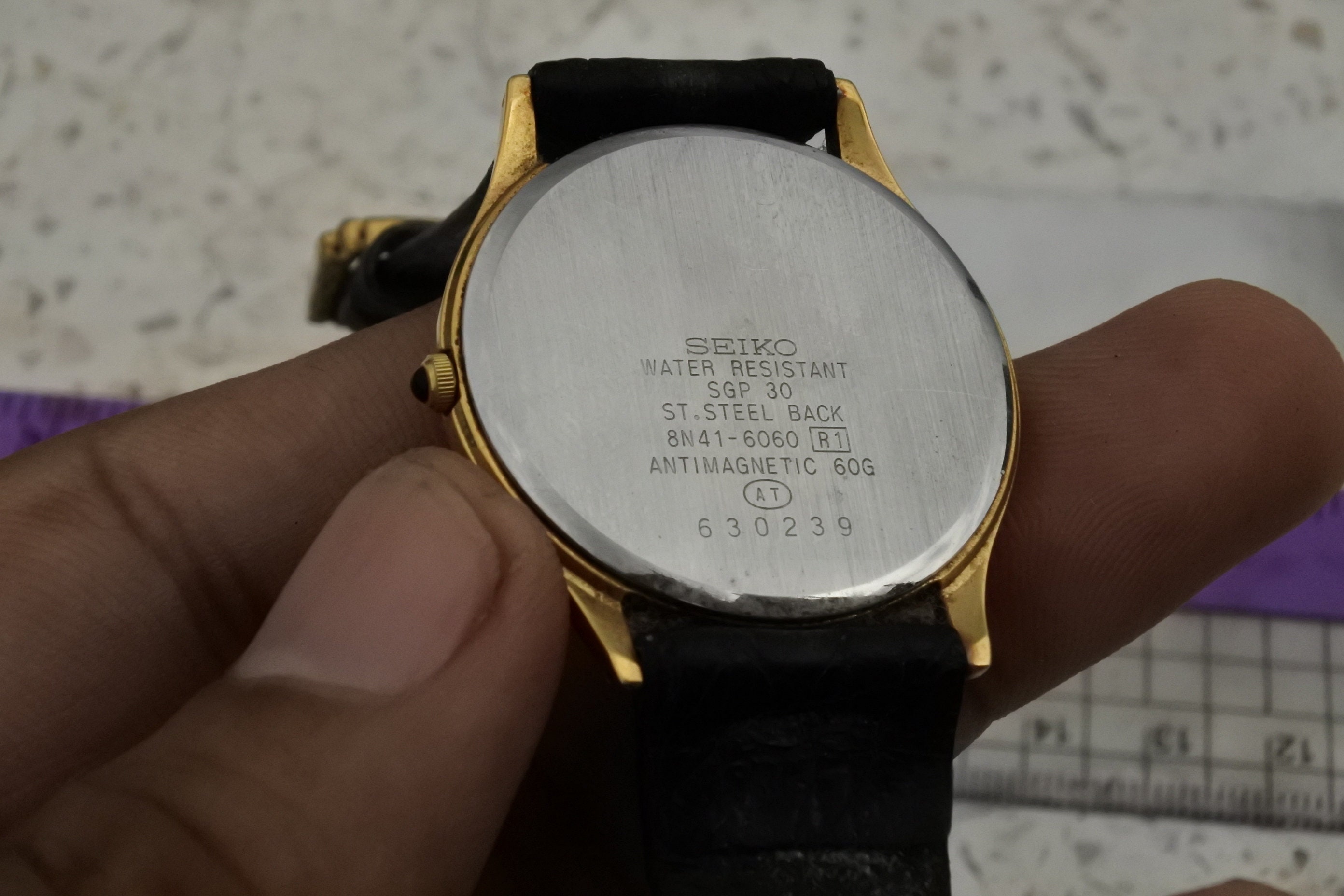 Vintage Seiko Dolce Gold Plated 30micron 8N41 6060 Textured