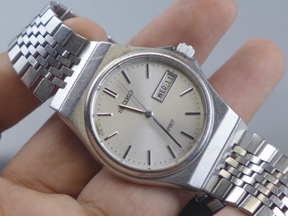 【稼動】 極美品 SEIKO スピリット 腕時計 メンズ 7N43-7B70﻿ Vintage Seiko Spirit 7N43 7B70 Textured Dial Men Quartz Watch