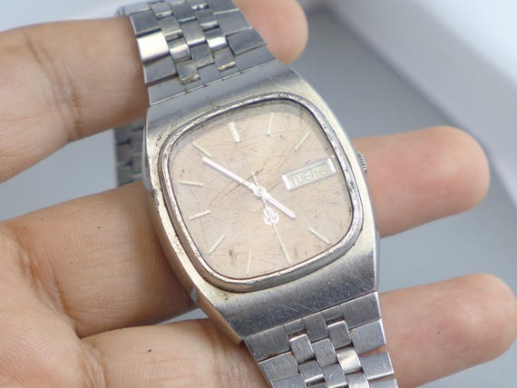 Vintage Seiko Type II 4316 5000 Copper Dial Men Quartz Watch Japan