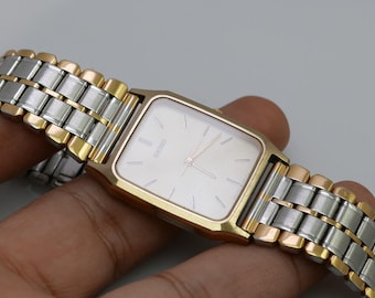 Vintage Seiko Gold Plated 5P31 5C50 Dress Watch Men Quartz Watch Japan  Square Tank Shape 28mm - Etsy Singapore
