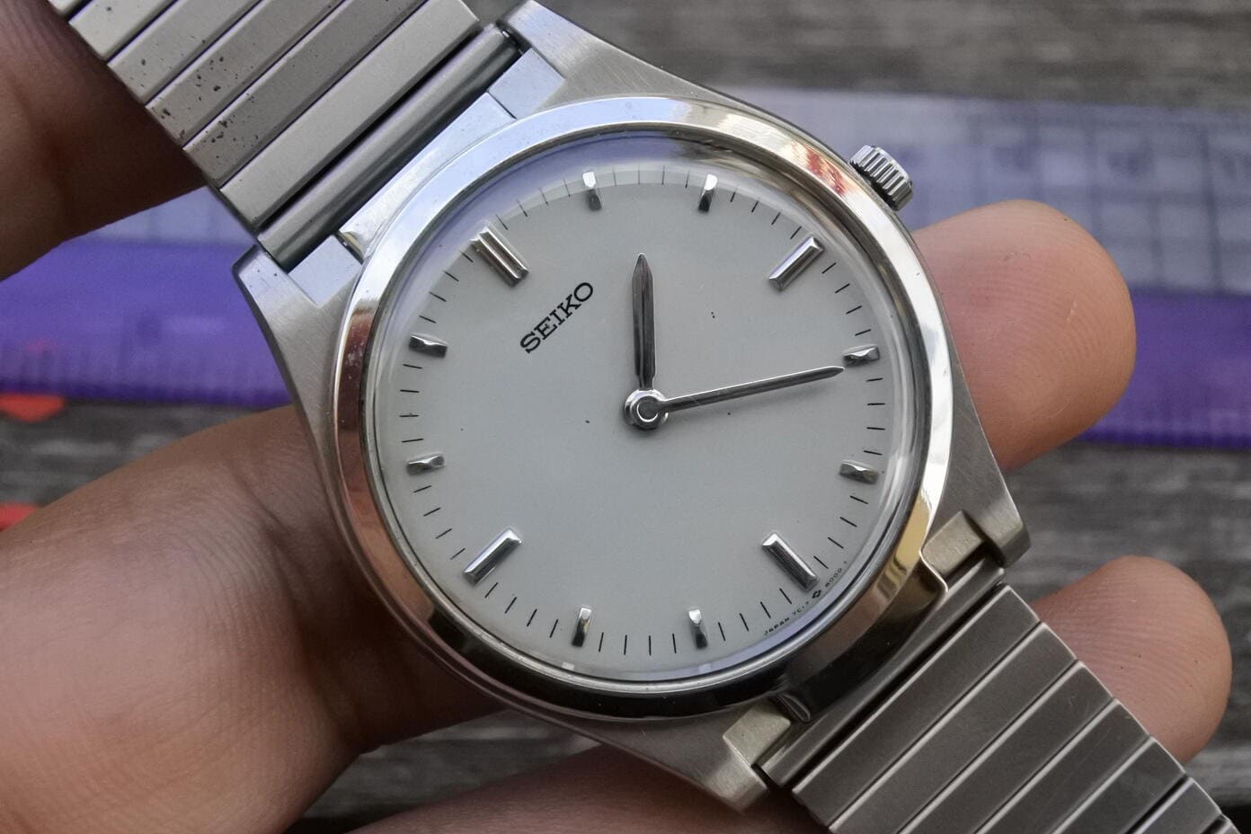 Vintage Seiko Blindstylus (RARE) 7C17 8000 Gray Dial Men Quartz 