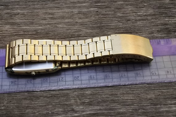 Vintage Seiko Gold Plated 9021 5340 Yellow Dial Men Quartz Watch