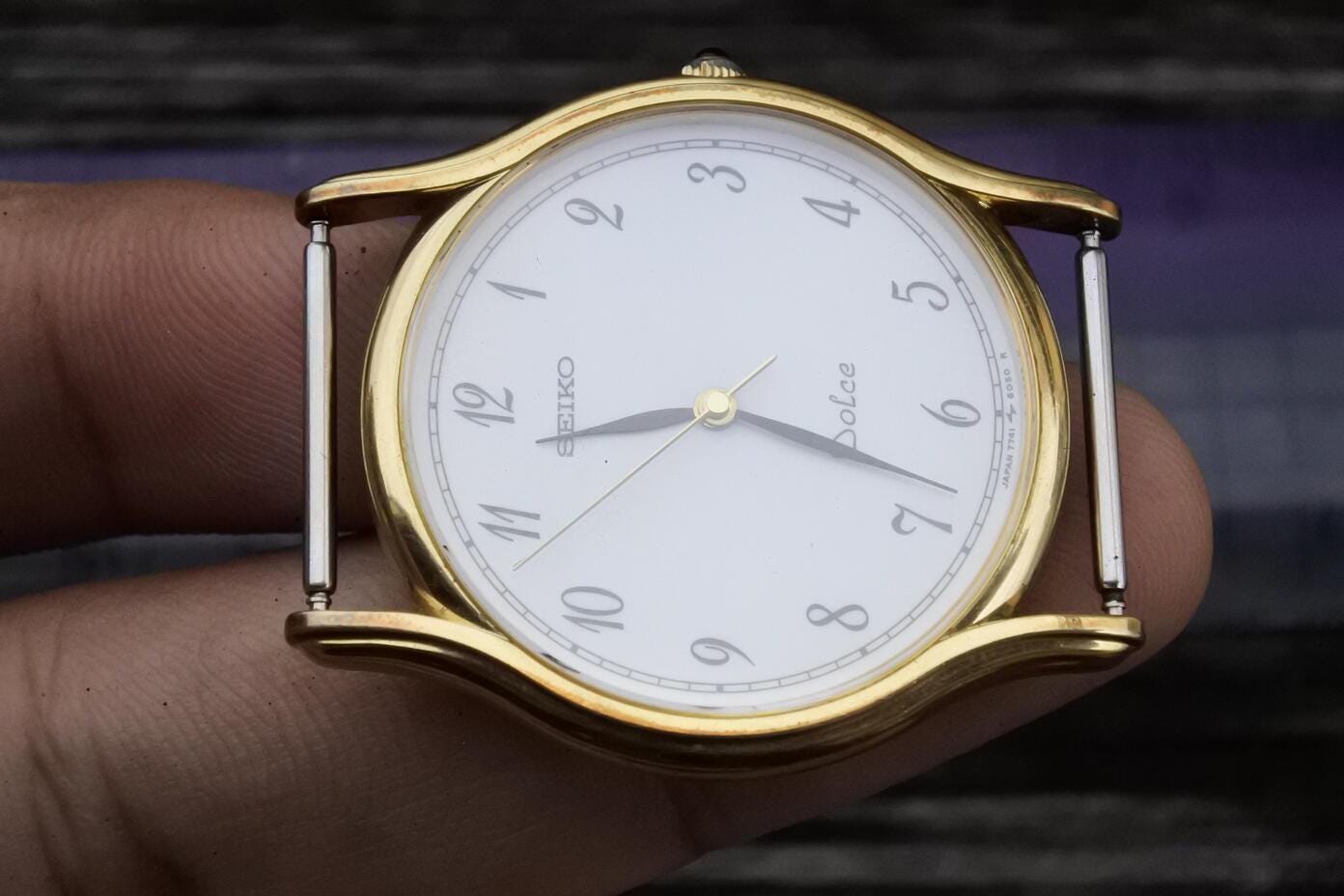 Vintage Seiko Dolce Gold Plated 30micron 7741 6030 White Dial Men