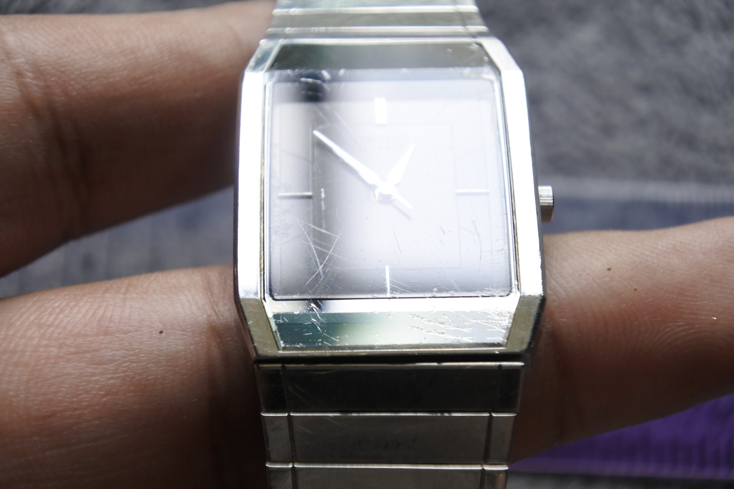 Vintage Seiko 7431 5360 Black Dial Men Quartz Watch Japan Square