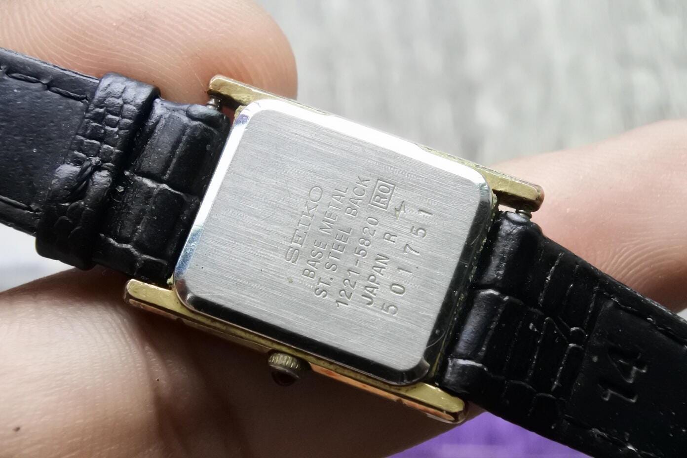 Vintage Seiko Exceline 1221 5820 Lady Quartz Watch Japan Square
