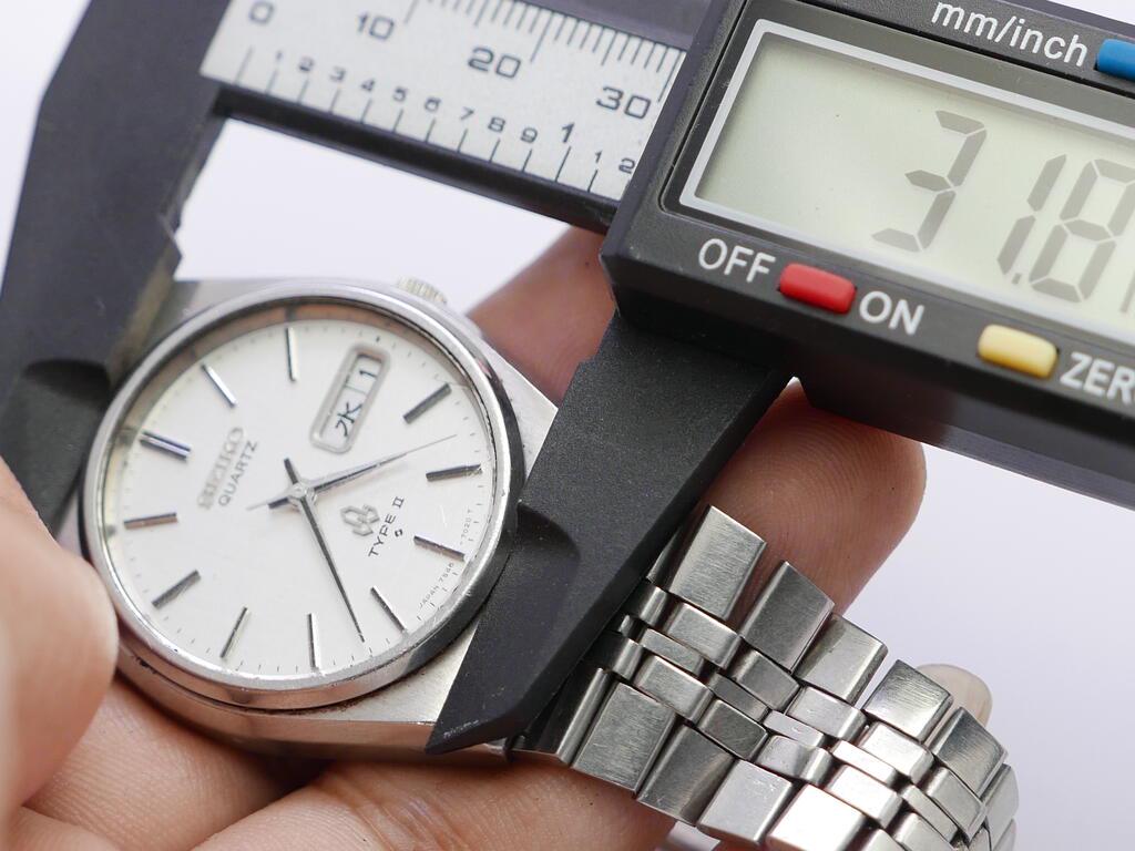 【稼働美品】SEIKO TYPE II 7546-7050／クォーツ／シルバー Vintage Seiko Type II 7546 7050 Silver Dial Men Quartz Watch