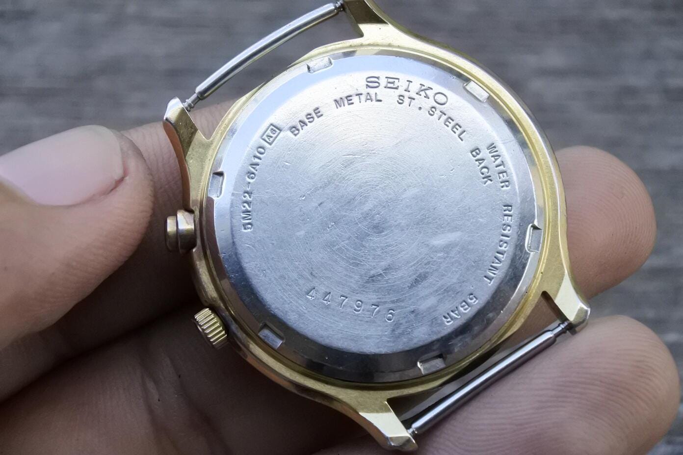 セイコーAGS 5M22-6A10　自動巻発電クオーツ　不動