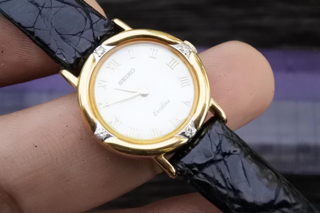 【稼働品】 SEIKO EXCELINE 4N20-0640 レディース 腕時計 Seiko Exceline Watch Women 21mm White Dial Silver Tone Round 4N20