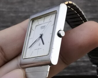 Vintage Seiko 7830 5120 Integrated Bracelet Men Quartz Watch Japan