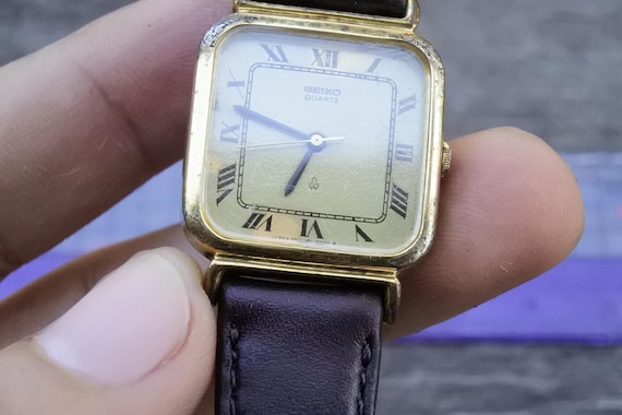 Vintage Seiko Gold Plated 2621 5140 Roman Numeral Dial Lady Quartz