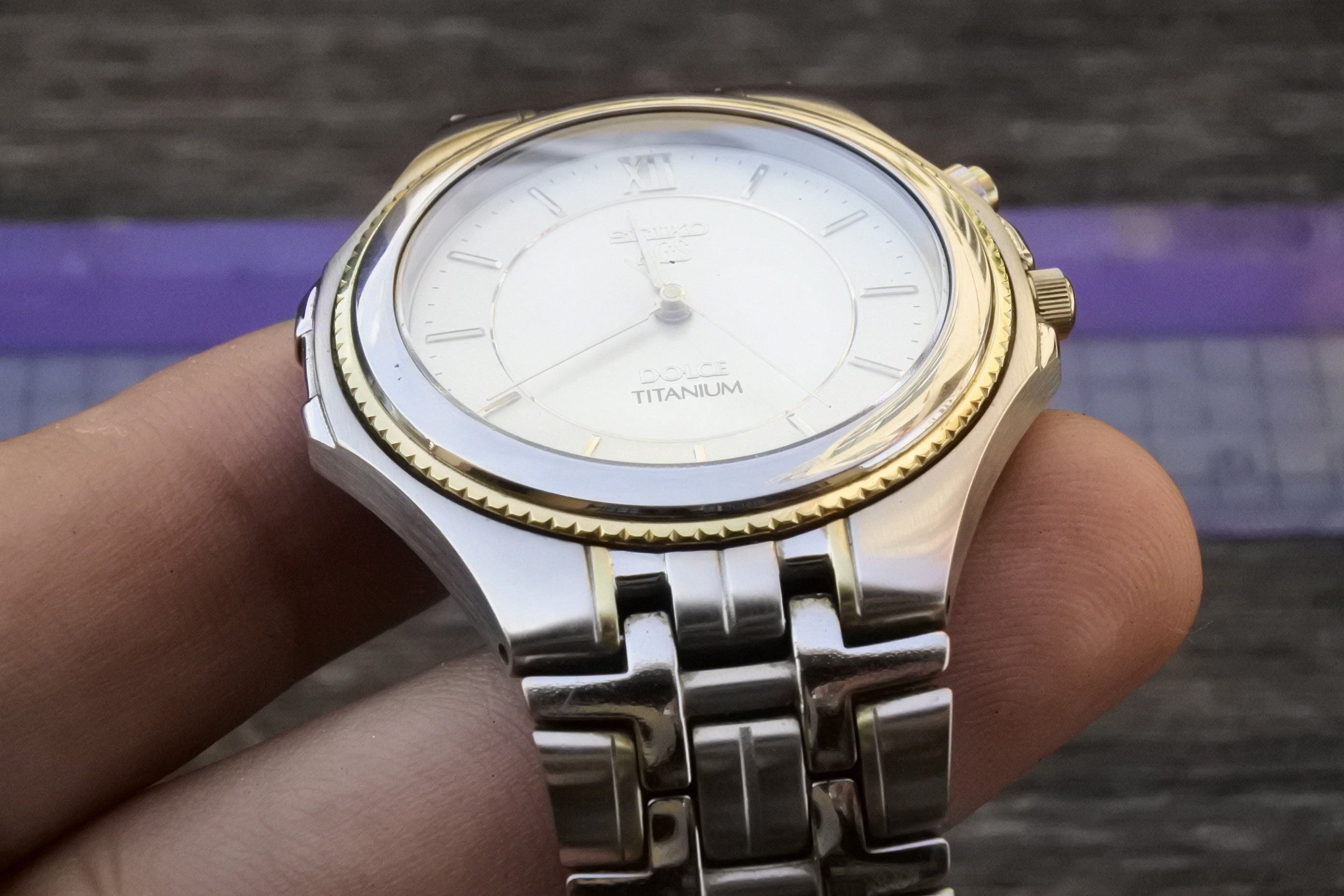 稼働】SEIKO セイコー AGS ドルチェ 4M21-0010 チタニウム コンビ 純正 