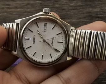 SEIKO WATCH CHRONOS ANTIMAGNETIC QUARTZ GOLD 5H23-5110 DAY