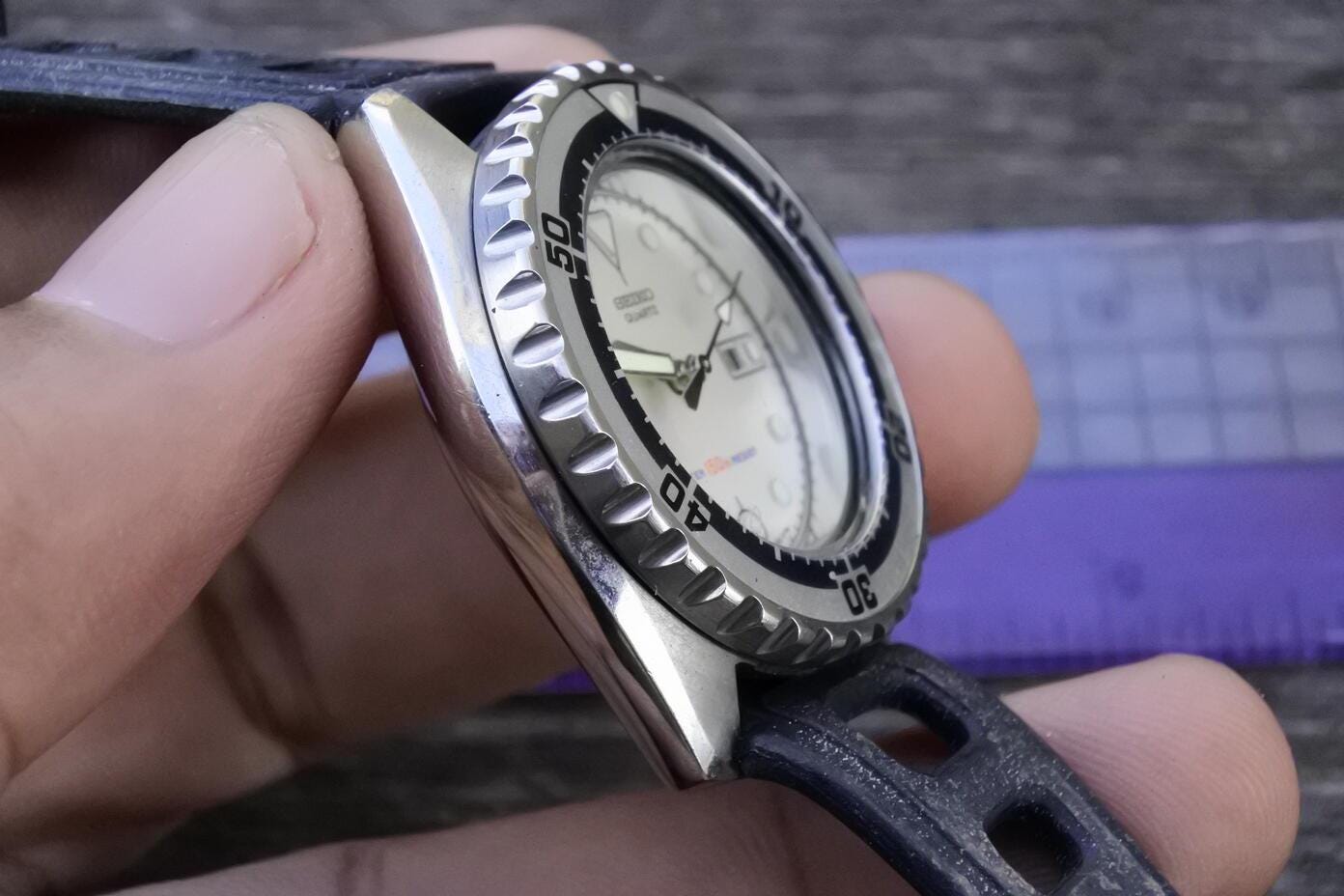 Vintage Seiko Driver 2625 0170 Iridescent Dial Boy Size UNISEX