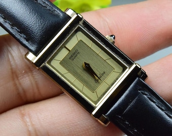 Vintage Seiko Exceline 1220 5370 Pearl Dial Lady Quartz Watch