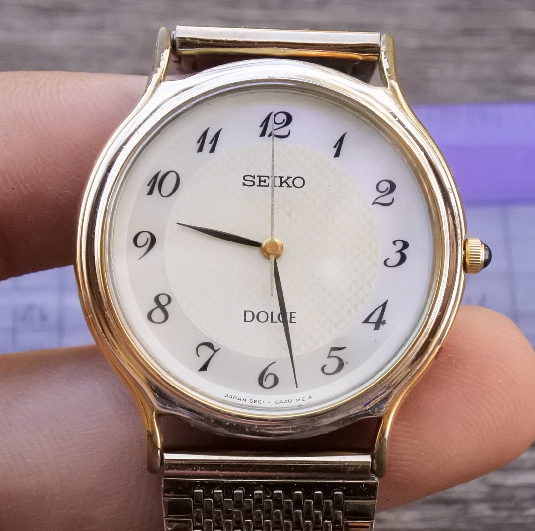 SEIKO Dolce 腕時計(クォーツ) Vintage Seiko Dolce 5E61 0A20 IRIDESCENT DIAL Men Quartz Watch