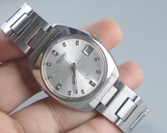 Vintage Seiko 7005 7052 Silver Dial Men Automatic Watch Japan JDM