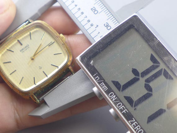 Vintage Seiko Gold Plate 5931 5480 Textured Dial Men Quartz Watch