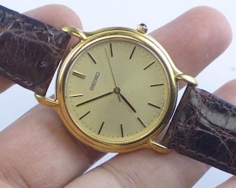 Vintage Rare Hattori Seiko Lassale 8N25 6000 Silver Dial 34mm