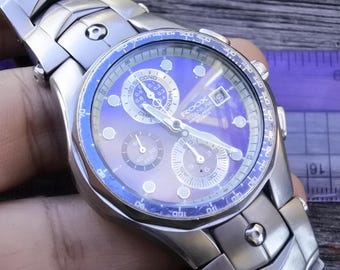 Vintage Alba Roox Titanium Chronograph 7T92 0FZ0 Men Quartz Watch
