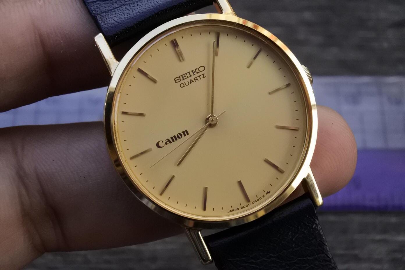 SEIKO クォーツ 時計 1986年製 ゴールド/ブラック SEIKO クォーツ 時計 1986年製 ゴールド/ブラック