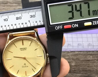 ヴィンテージ セイコー ドルチェ ツイン クォーツ 9641 8000 イエロー 