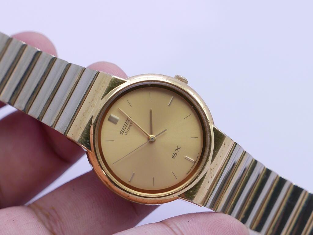 Vintage Seiko SX 5Y91 6080 Integrated Bracelet Lady Quartz Watch