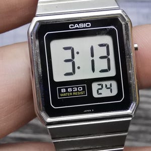 Vintage Casio B630 LCD Digital Black Dial Unisex Quartz Watch