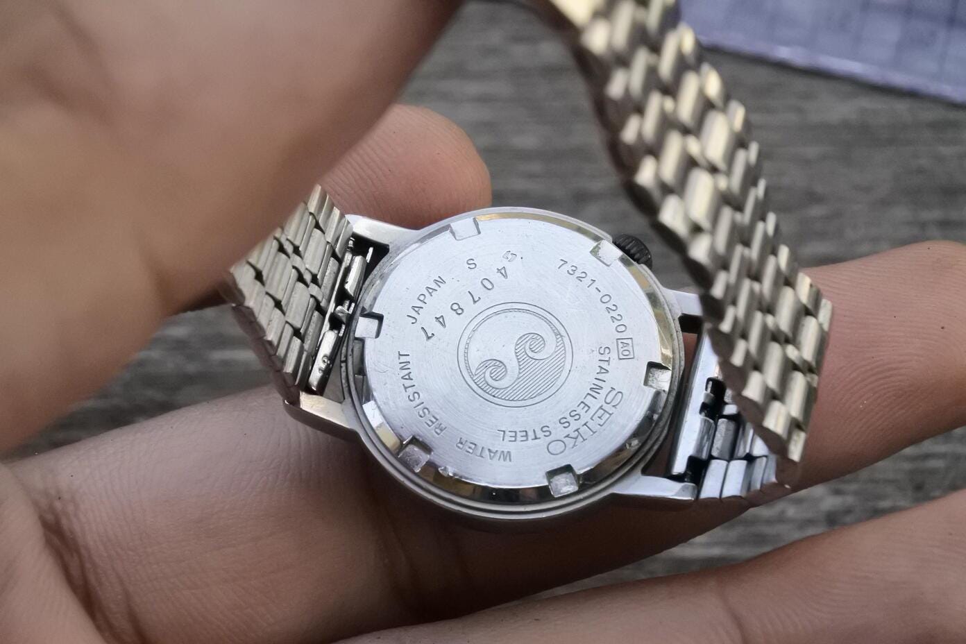 【美品 新品電池】SEIKO 7321-0220 ラウンド レールマン シルバー ヴィンテージ セイコー 7321 0220 ミニマリスト レディ クォーツ