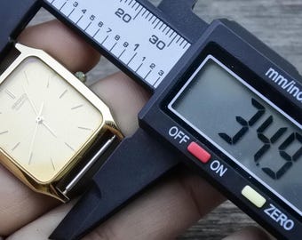 Vintage Seiko Nickle Alloy Case 9021 5320 Yellow Dial Men Quartz